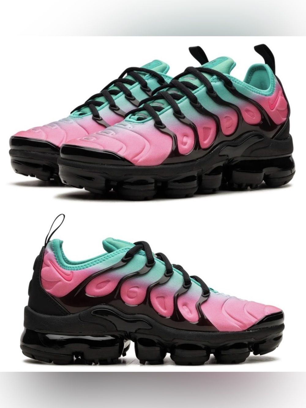 Nike 💅 Air VaporMax Plus Miami Nights Pink Turquoise FN7175-630 Wmns Sz 9.5
